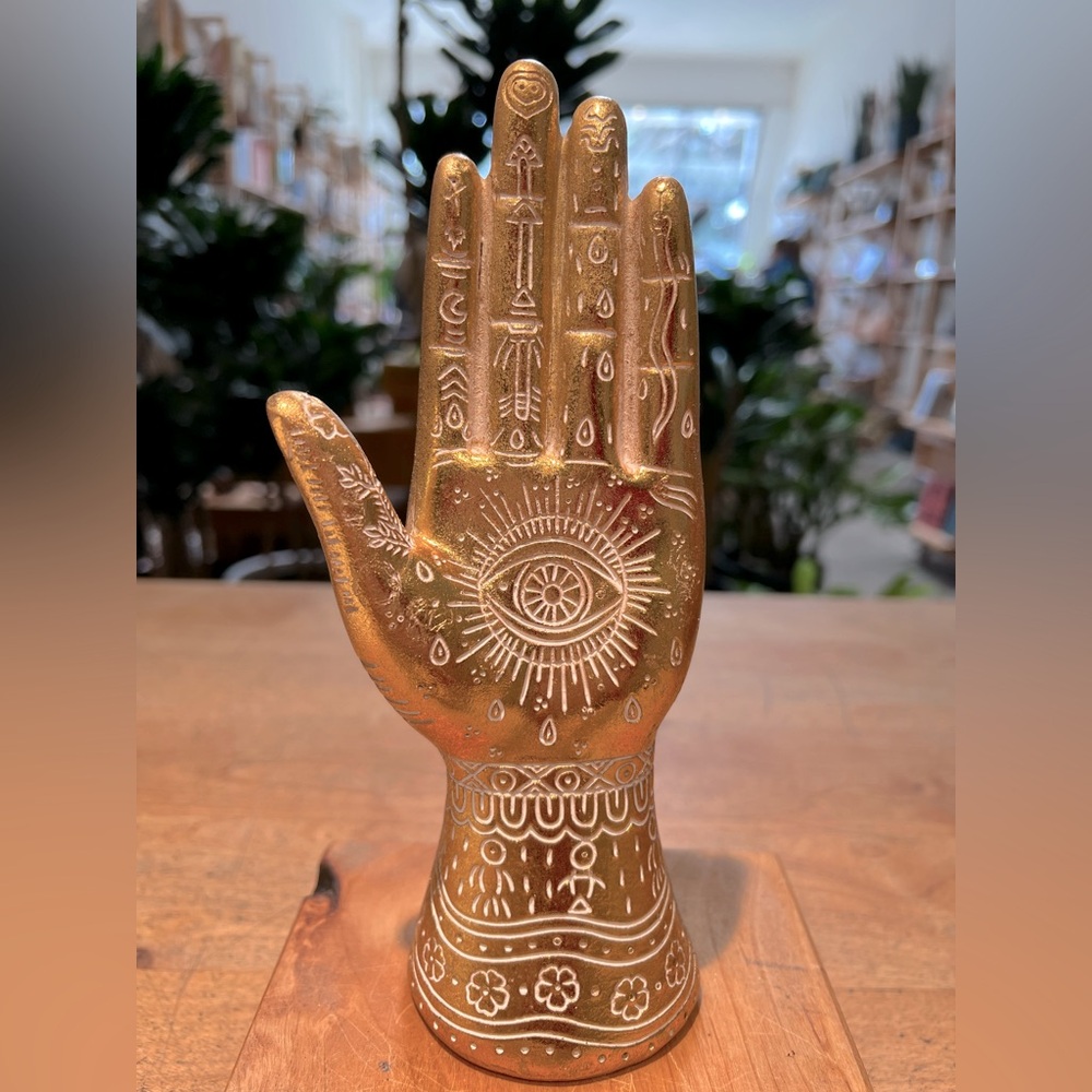 Hamsa Hand Sculpture with Intricate Design